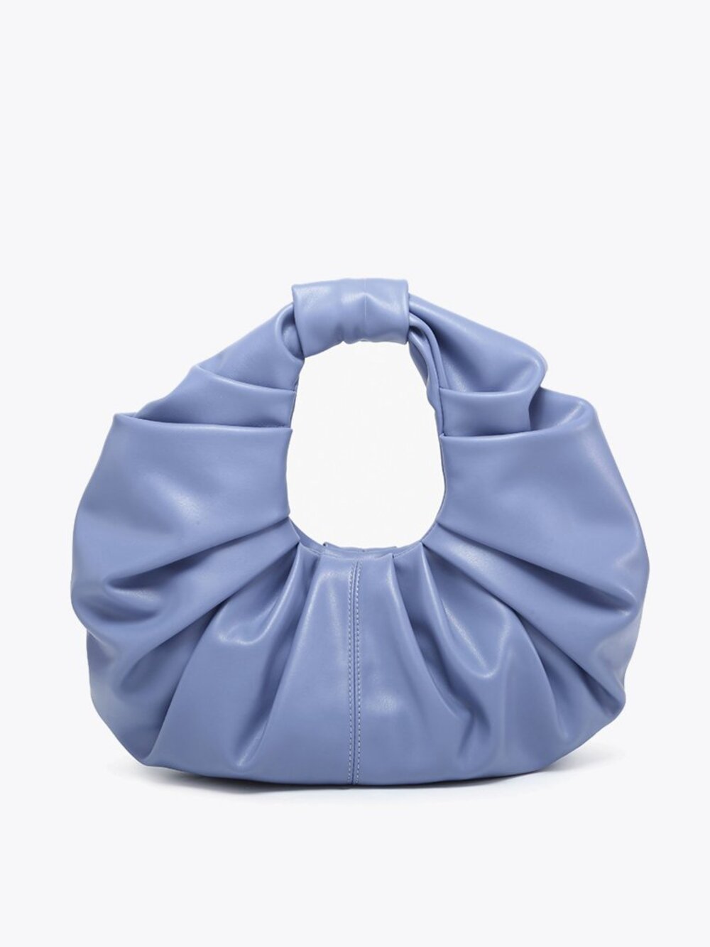 NWT Jen & Co. Miami Pleated Satchel in Deep Periwinkle | Ruched Puffy Statement